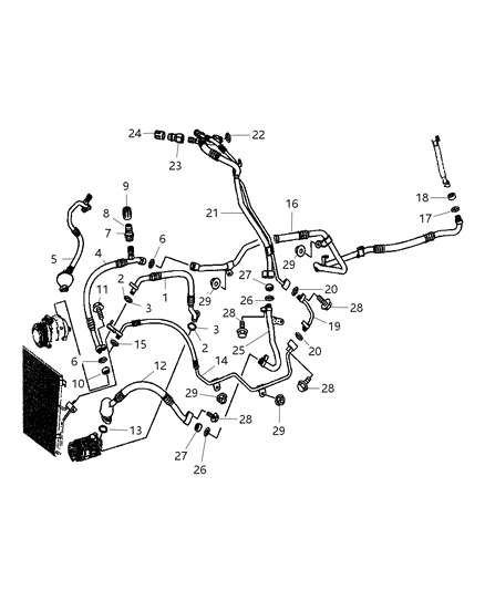 2009 Dodge Sprinter 2500 Line-A/C Diagram for 68012750AA