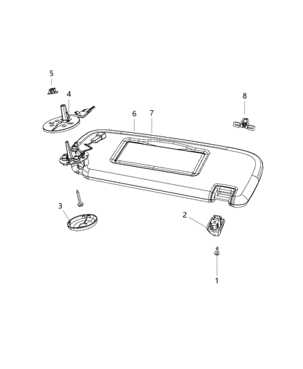 2020 Dodge Durango Visors And Attaching Parts Diagram