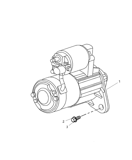 2002 Dodge Neon Engine Starter Diagram for 4793493