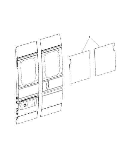 2015 Ram ProMaster 1500 Back Door Diagram