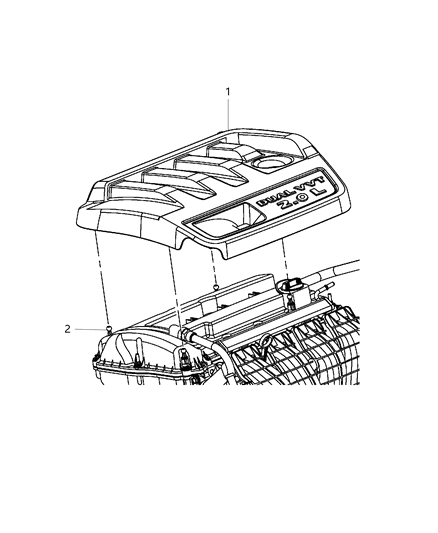 2017 Jeep Compass Engine Cover & Related Parts Diagram 1