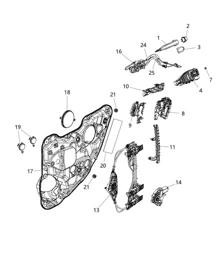 2018 Jeep Cherokee Handle-Door Interior Diagram for 68329764AA