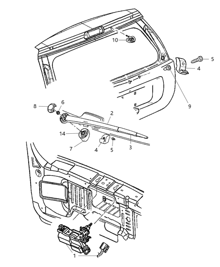2007 Jeep Grand Cherokee Hose-Windshield Washer Diagram for 55079094AA