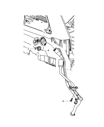 2010 Jeep Commander Tube-Fuel Filler Diagram for 68043897AA