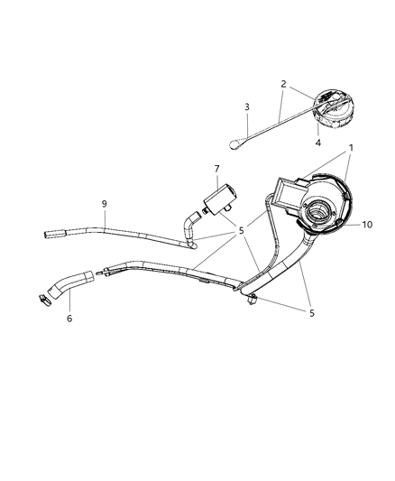 2009 Chrysler Aspen Tube-Fuel Filler Diagram for 52855841AC