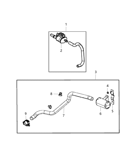 2021 Ram ProMaster 1500 Emission Control Vacuum Harness Diagram