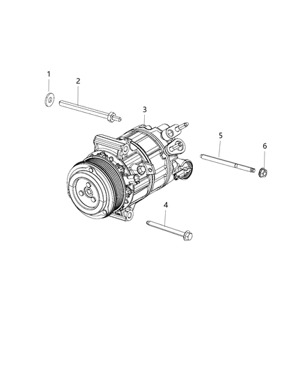 2020 Jeep Cherokee A/C Compressor Mounting Diagram 1