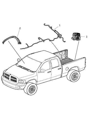 2009 Dodge Dakota Wiring-Chassis Diagram for 68018861AC