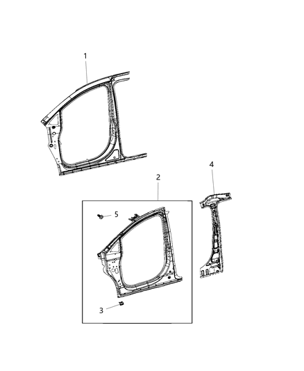 2018 Chrysler Pacifica Panel-Body Side Aperture Outer Diagram for 68318121AE