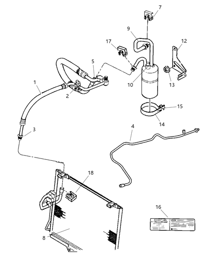 2000 Jeep Wrangler Plumbing - HEVAC Diagram 1