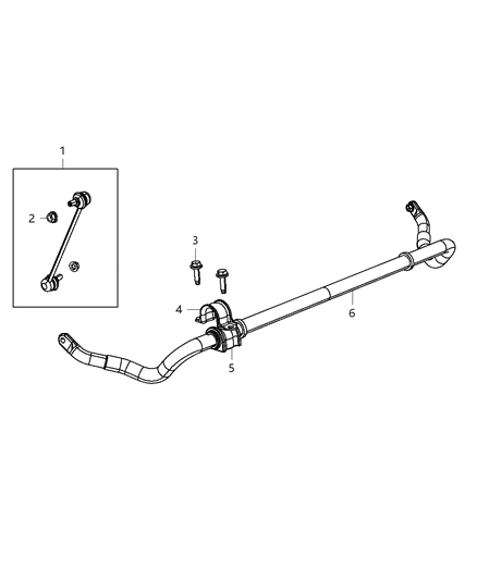 2012 Chrysler 200 Link-STABILIZER Bar Diagram for 68186554AA