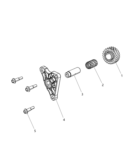 2017 Dodge Viper Reverse Idler Shaft Assembly Diagram 1