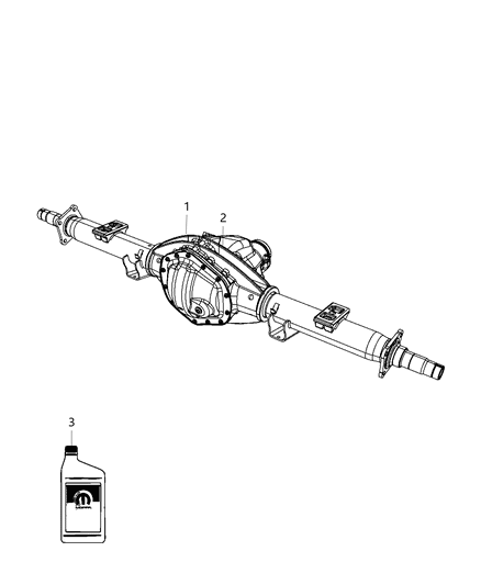 2015 Ram 3500 Axle-Service Rear Diagram for 68235351AA