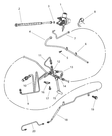 1999 Dodge Ram Van Fuel Lines, Rear Diagram 2