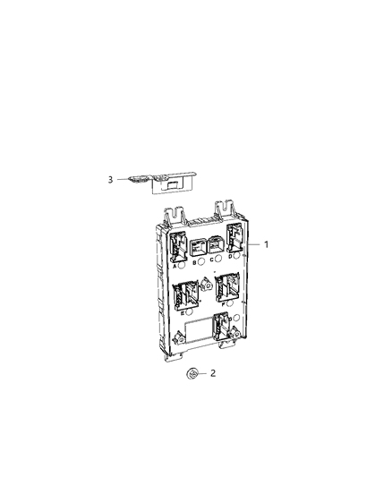 2019 Jeep Wrangler Module-Body Controller Diagram for 68386735AC