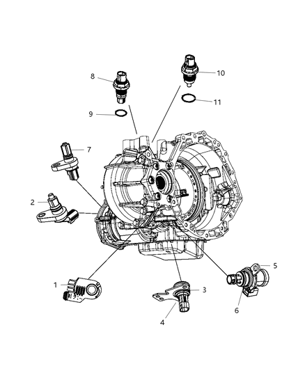 2011 Dodge Journey Sensors Drivetrain Diagram