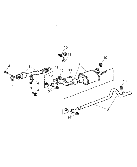 2003 Dodge Sprinter 2500 Pipe-Tail Diagram for 5104107AA