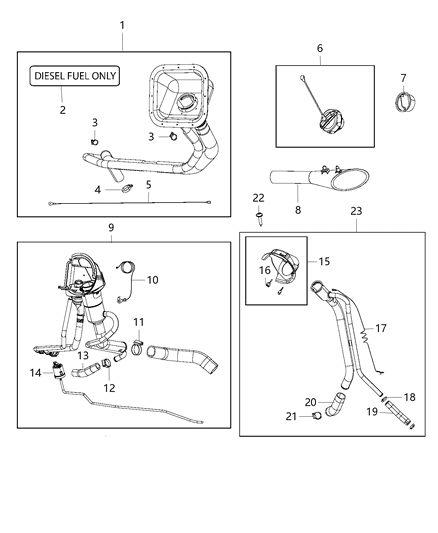 2016 Ram 2500 Fuel Tank Filler Tube Diagram 2