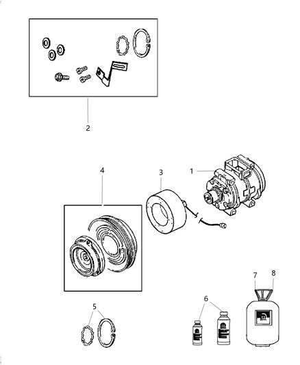 2015 Dodge Charger COMPRES0R-Air Conditioning Diagram for 68158259AD