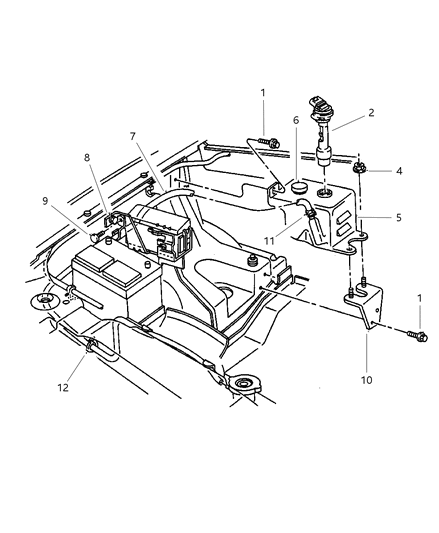 1997 Jeep Grand Cherokee Tank Coolant Reserve Diagram for 4883834AA