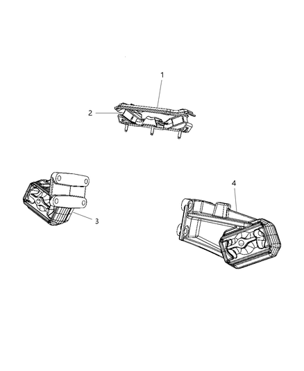 2007 Dodge Ram 3500 Engine & Transmission Mounts Diagram 1