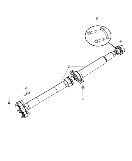 2011 Jeep Grand Cherokee Rear Drive Shaft Diagram for 52123514AD