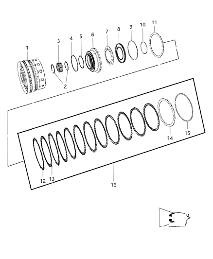 2008 Chrysler 300 K1 Clutch Assembly Diagram