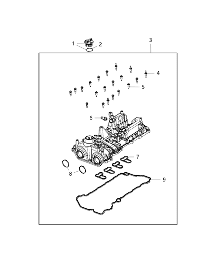 2019 Jeep Cherokee Cylinder Head & Cover Diagram 2