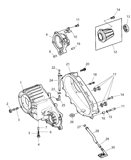 2006 Dodge Dakota Case & Related Parts Diagram 3