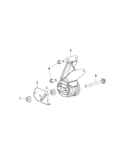 2020 Ram 1500 INSULATOR-Engine Mount Diagram for 68248784AB