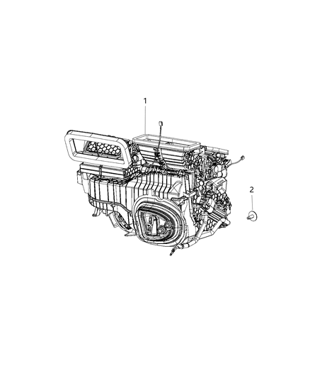 2016 Jeep Renegade A/C & Heater Unit Diagram