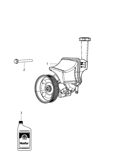 2011 Dodge Challenger Power Steering Pump & Reservoir Diagram 2