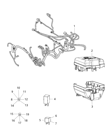 2015 Ram ProMaster City Wiring-Front End Lighting Diagram for 68266453AA