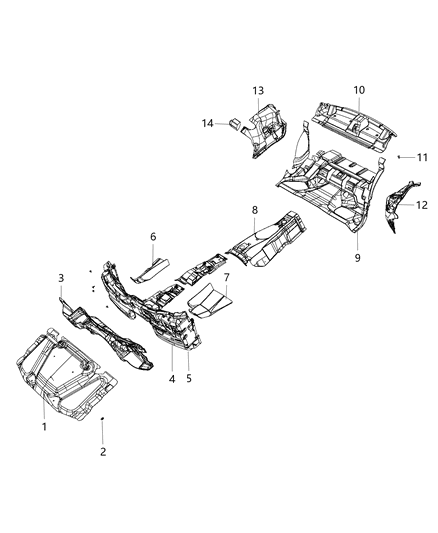 2014 Chrysler 300 SILENCER-WHEELHOUSE Diagram for 55315172AD