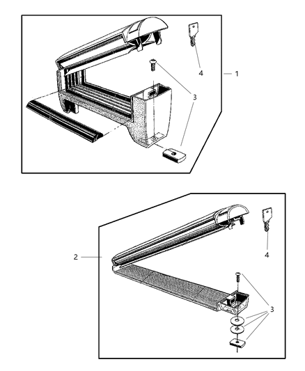 2001 Jeep Cherokee Carrier-Ski - 2 Pair Diagram for 82203474