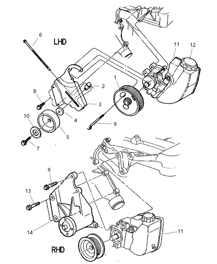 1998 Jeep Cherokee Pump & Mounting Diagram 3