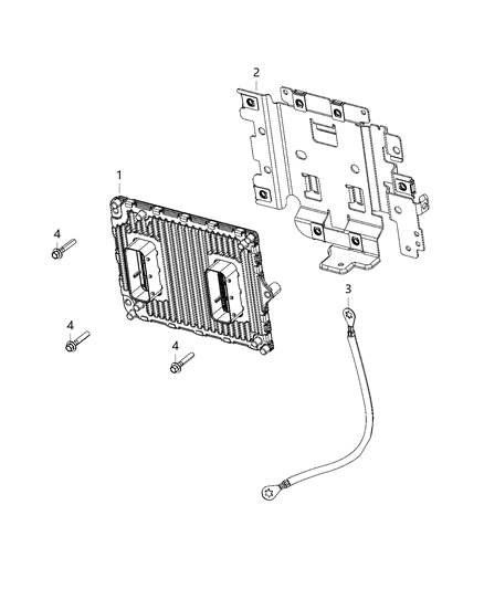 2021 Jeep Grand Cherokee Modules, Engine Compartment Diagram 3