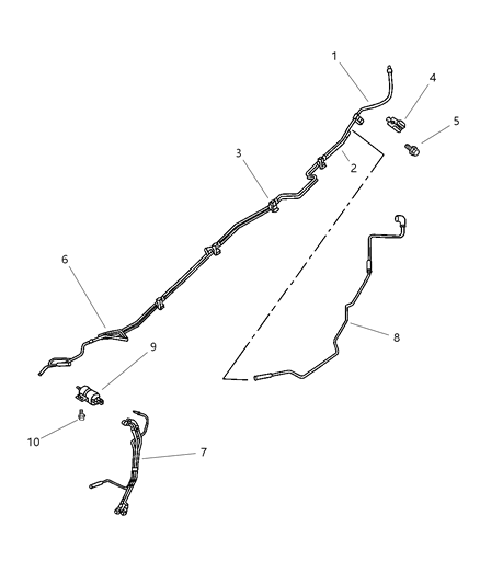 2000 Jeep Grand Cherokee Fuel Lines, Rear Diagram 3