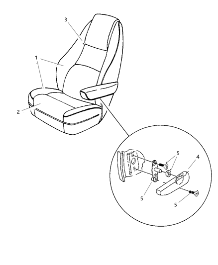 1997 Dodge Ram Van Front Seat Diagram 1