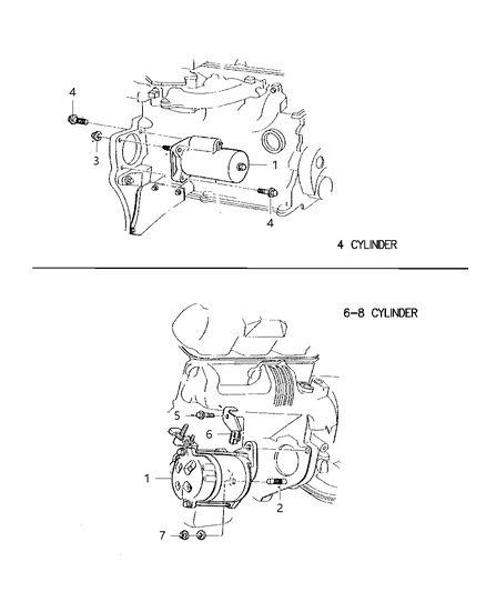 2000 Dodge Dakota Starter Motor Diagram for 56027702AC