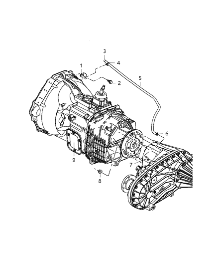 2012 Ram 2500 Transfer Case Mounting & Venting Diagram 2