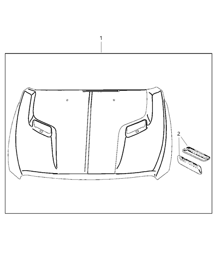 2010 Dodge Ram 1500 Hood-Vehicle Diagram for 82211065AB