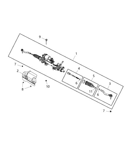 2018 Chrysler Pacifica Gear-Rack And Pinion Diagram for 68288305AE