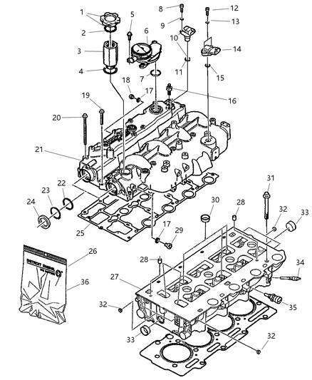 2006 Jeep Liberty Gasket Ki-Head Diagram for 5166483AA