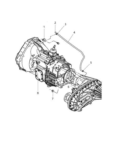 2007 Dodge Dakota Transfer Case Mounting & Venting Diagram 2