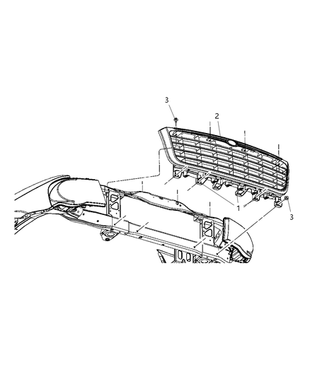 2009 Chrysler Aspen Grille Diagram