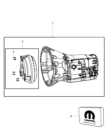 2008 Jeep Liberty Transmission / Transaxle Assembly Diagram 2