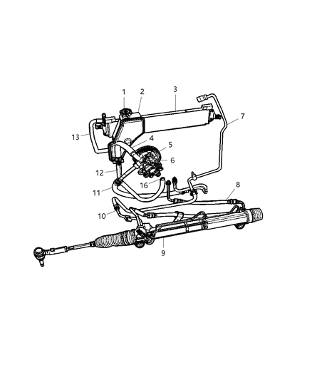 2007 Jeep Commander Power Steering Hose Diagram 2