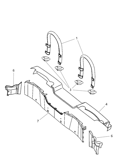 2005 Chrysler Crossfire Sport Bar - Roof Diagram