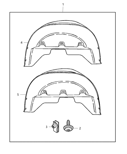 2009 Dodge Ram 2500 Liner Kit - Wheelhouse Diagram